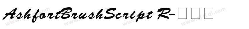 AshfortBrushScript R字体转换